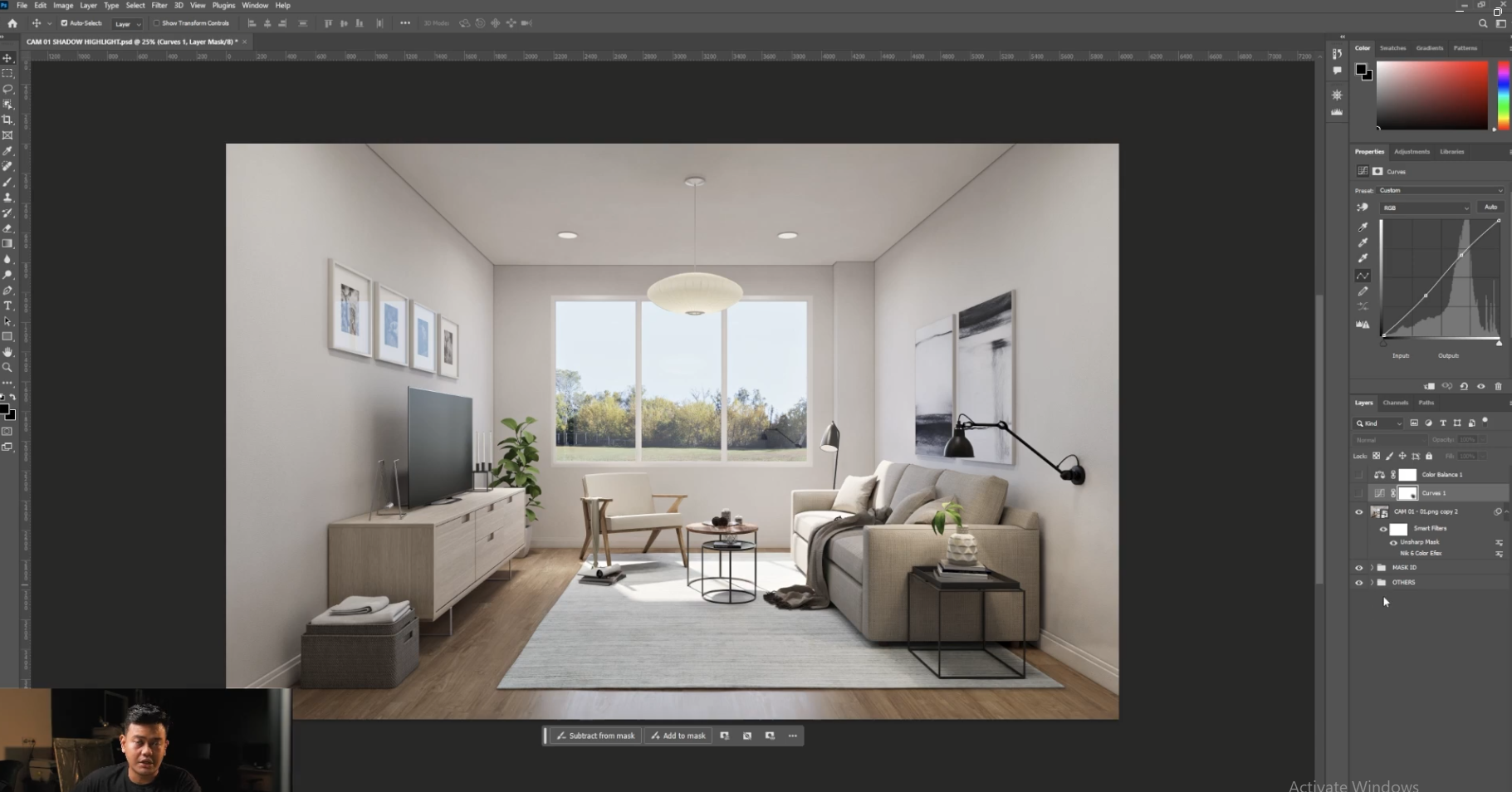 SKETCHUP ENSCAPE Small Scandinavian Living Room