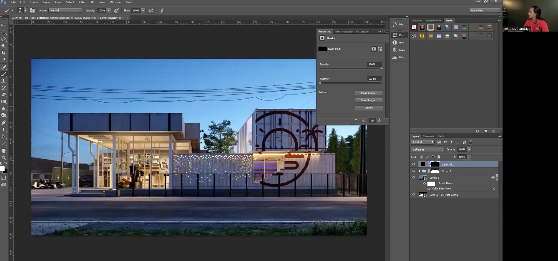 3DSMAX V-Ray & CORONA Render Exterior Commercial Space
