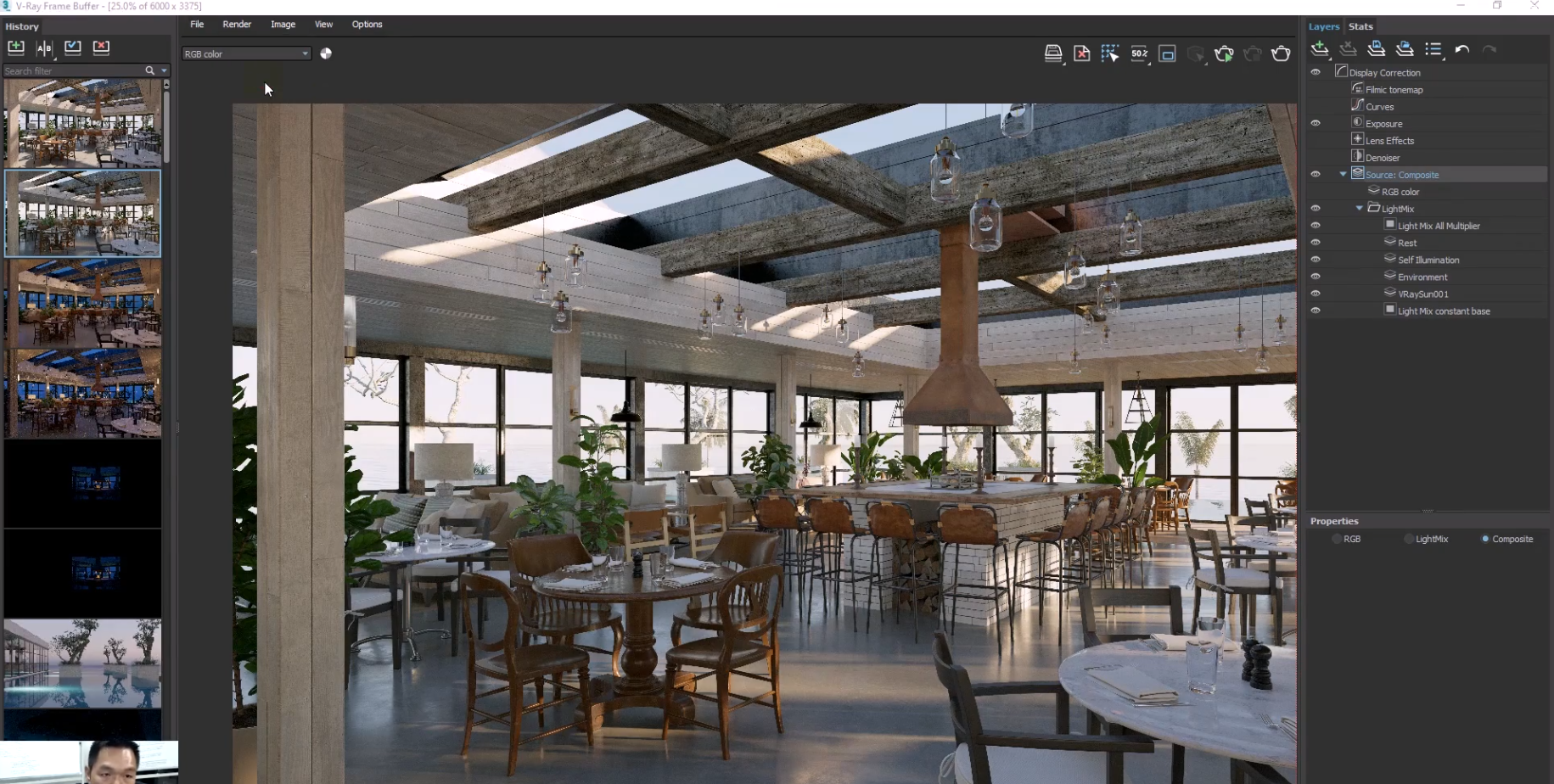 3DSMAX V-Ray Interior Restaurant