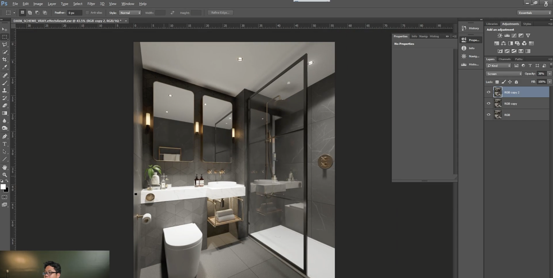 3DSMAX CORONA Small Bathroom