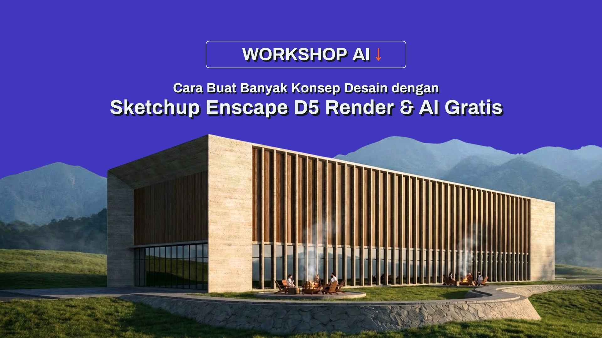 Membuat Visual Arsitektur Dengan Sketchup Enscape, D5 Render & Gemini AI (AI Gratisan)