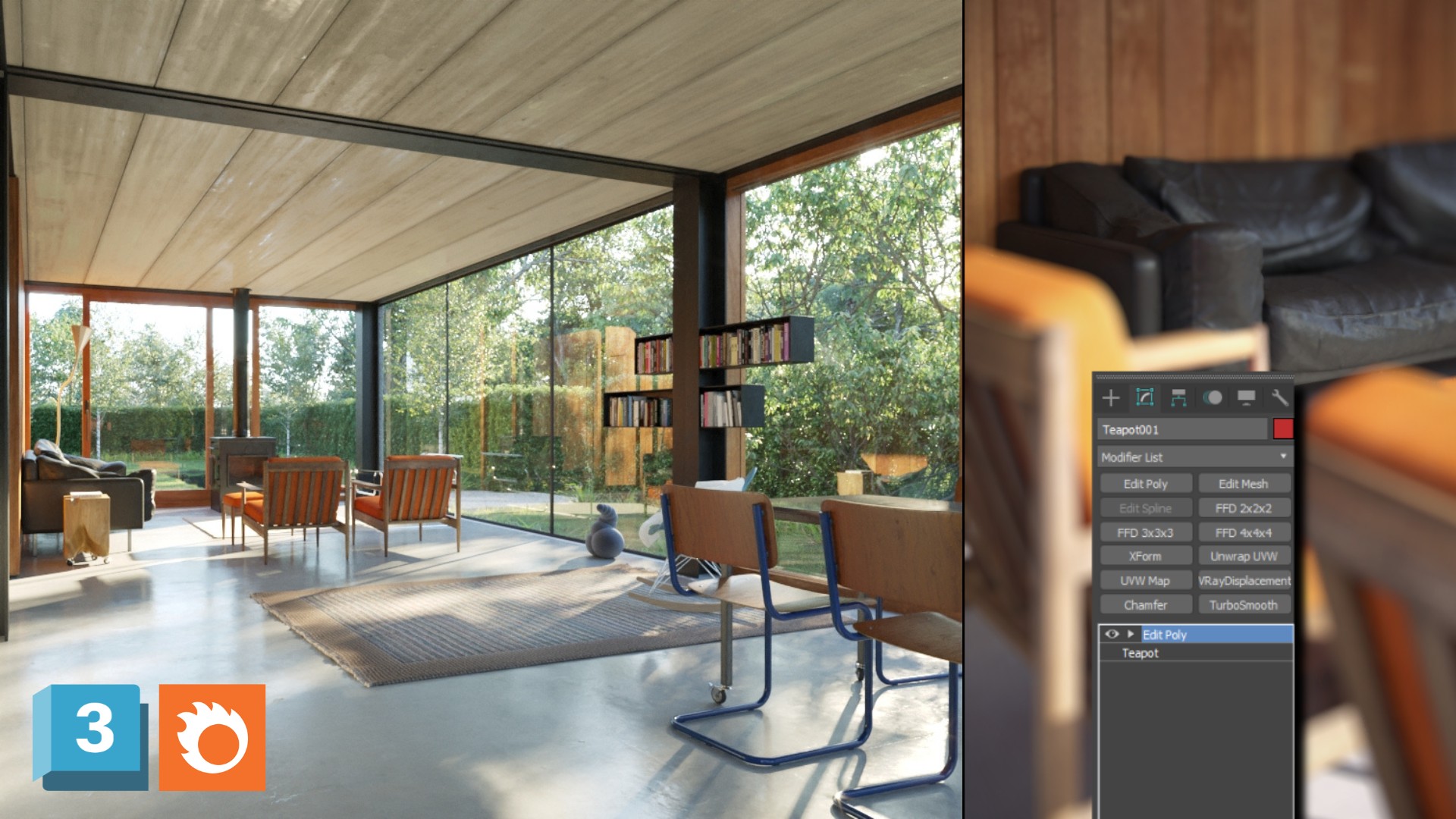 Membuat Render Living Room Dengan 3DSMAX & Corona Render