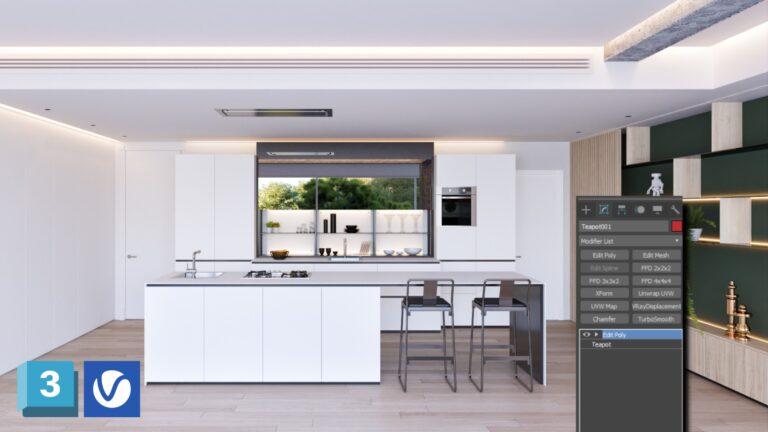 14 Step Interior Render 3DSMAX V-RAY