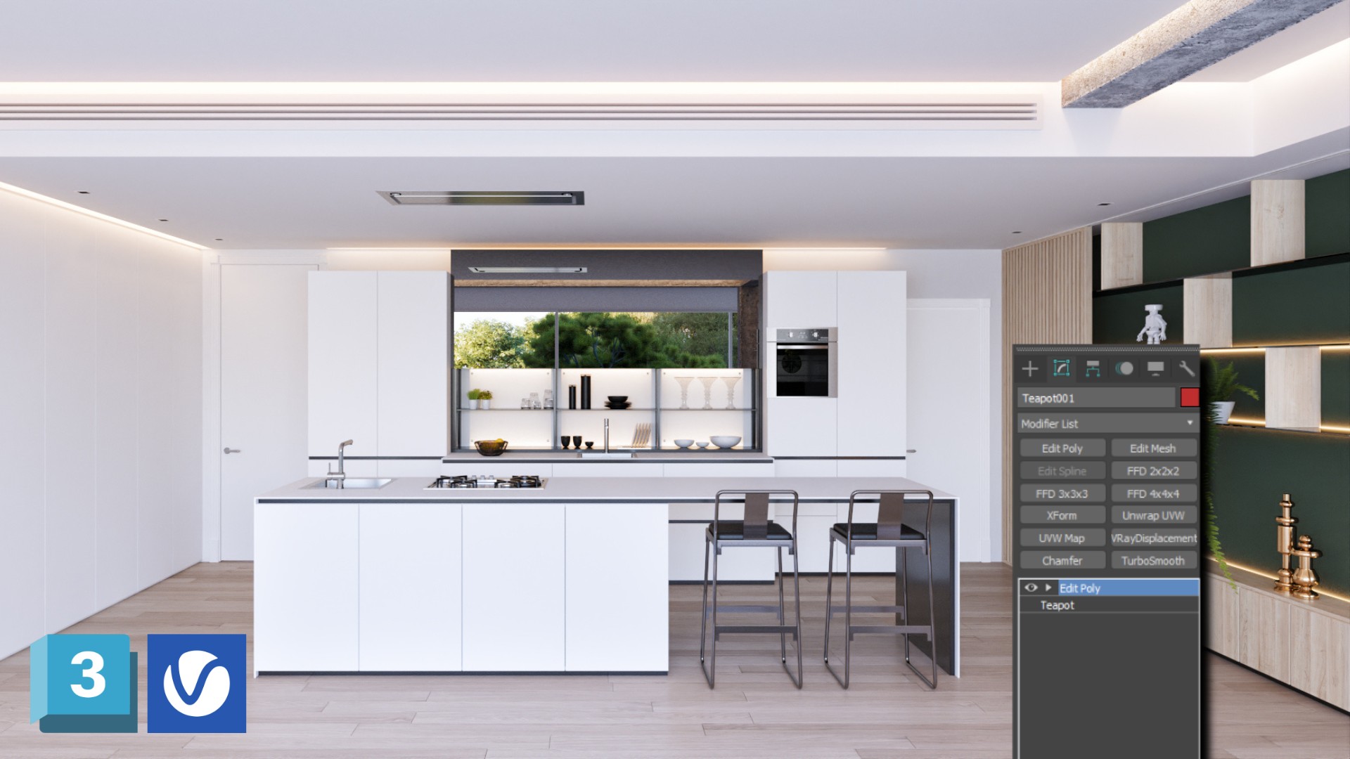 14 Step Interior Render 3DSMAX V-RAY