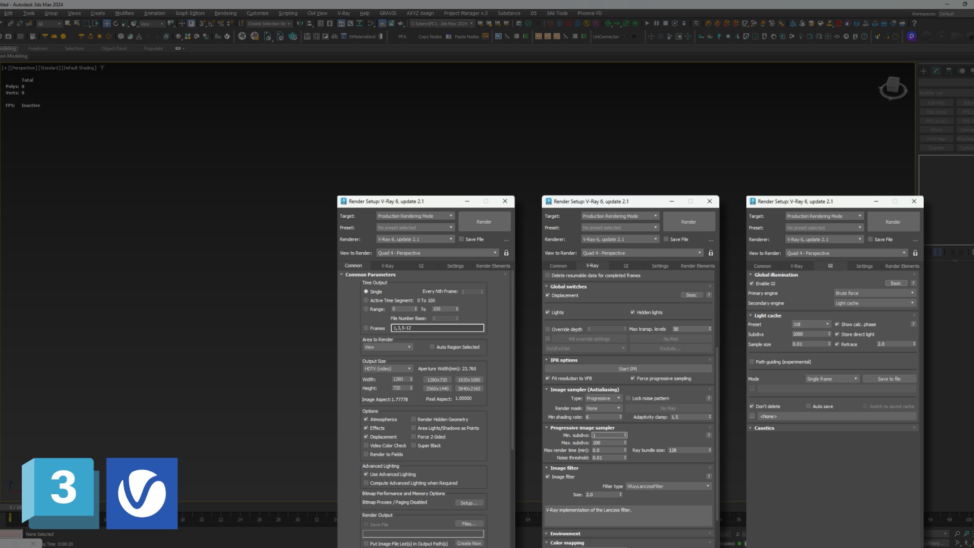 3DSMAX V-RAY Render Setting Breakdown