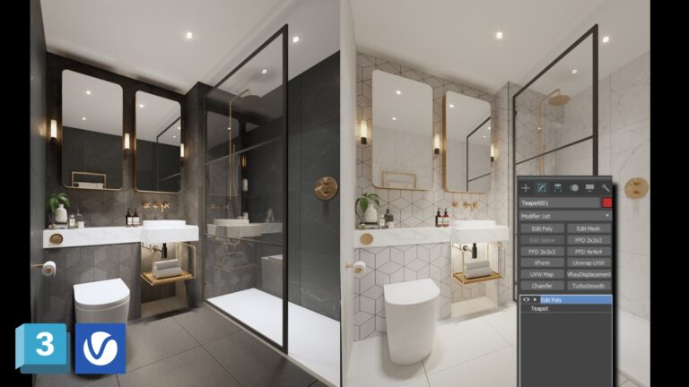 render ruang tertutup dengan 3dsmax dan vray
