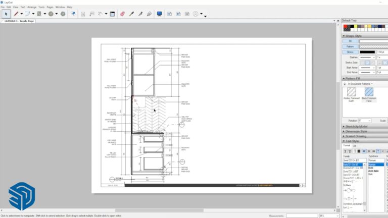 gambar kerja sketchup layout