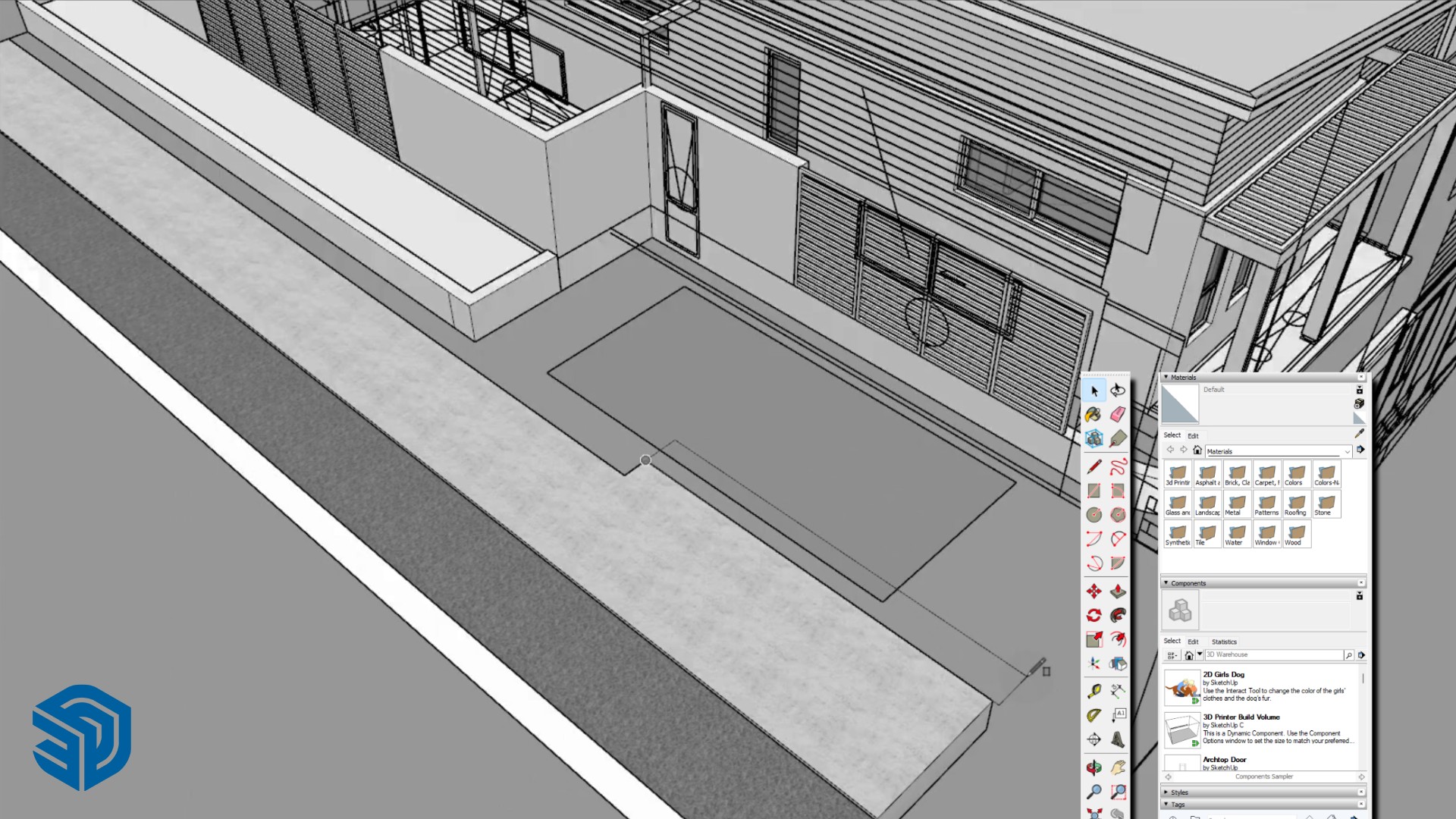 Cara Modeling Rumah Menggunakan Trimble Sketchup