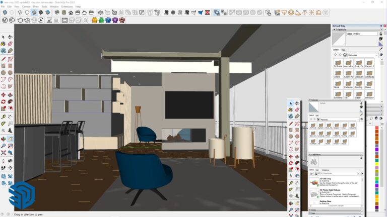 modeling interior sketchup