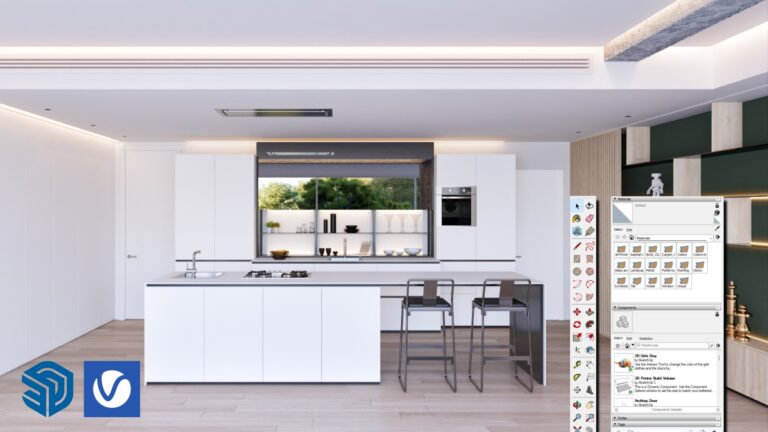 14 Step Interior Render Sketchup V-RAY